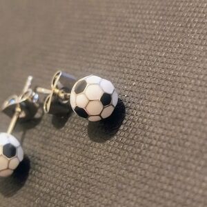 Soccer Ball Stud Earrings